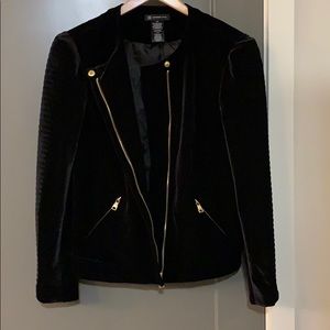INC Black Velvet Feel Jacket